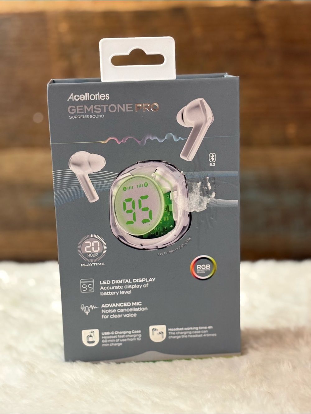 Gemstone Pro Wireless Earbuds - Pink